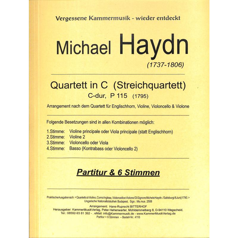 Titelbild für KMV 4116 - Quartett C-Dur