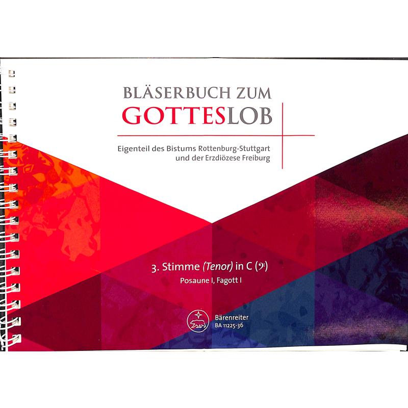 Titelbild für BA 11225-36 - Bläserbuch zum Gotteslob - Freiburg Rottenburg Stuttgart
