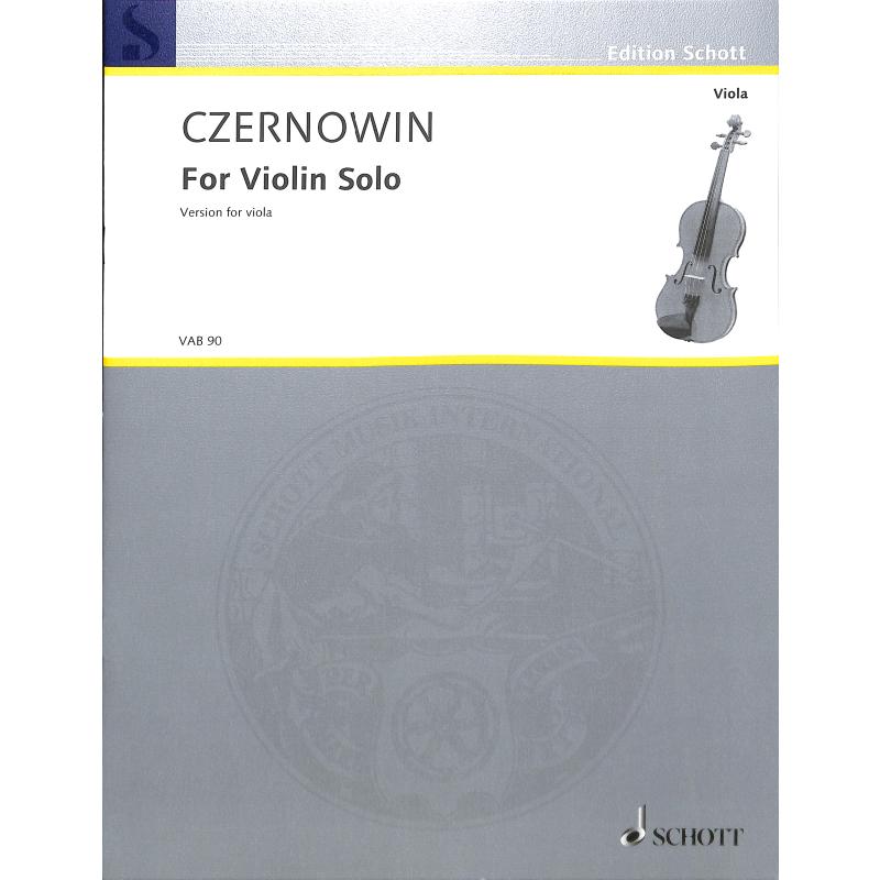 Titelbild für VAB 90 - For violin solo