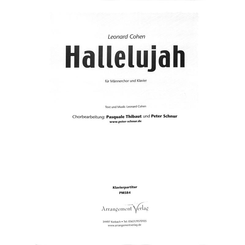 Titelbild für ARRANG -PM584 - Hallelujah