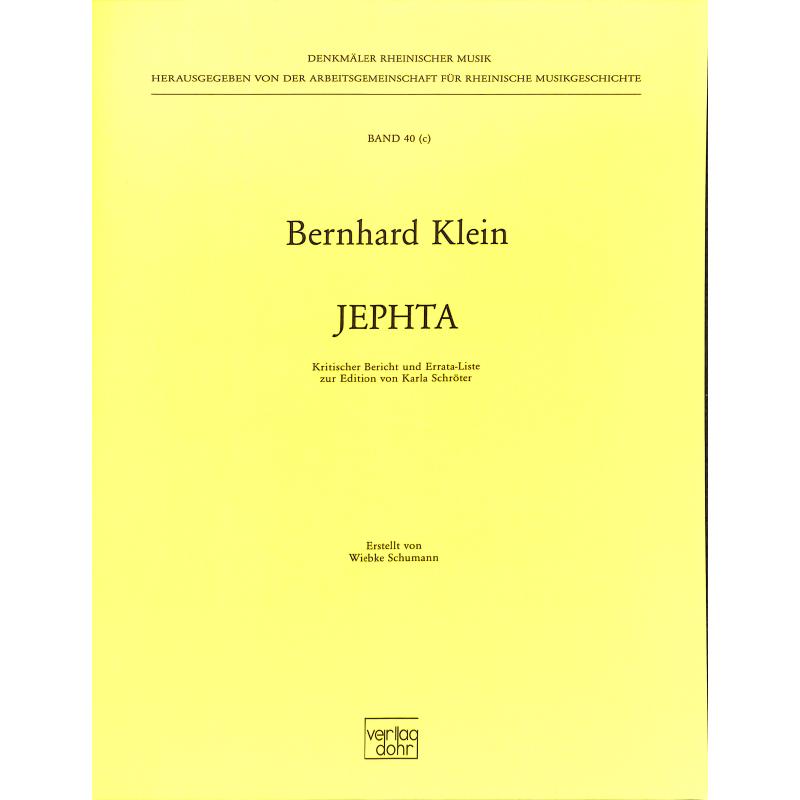 Titelbild für DOHR 15260 - Jephta