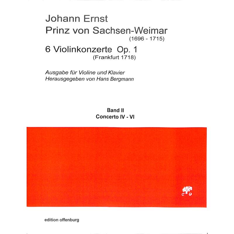 Titelbild für OFFENB -JE5136-K2 - 6 Konzerte op 1 Bd 2