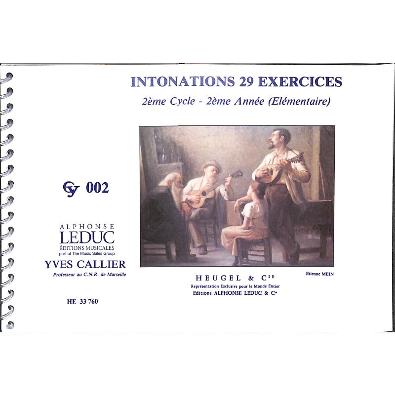 Titelbild für HE 33760 - Intonations 29 exercices 2