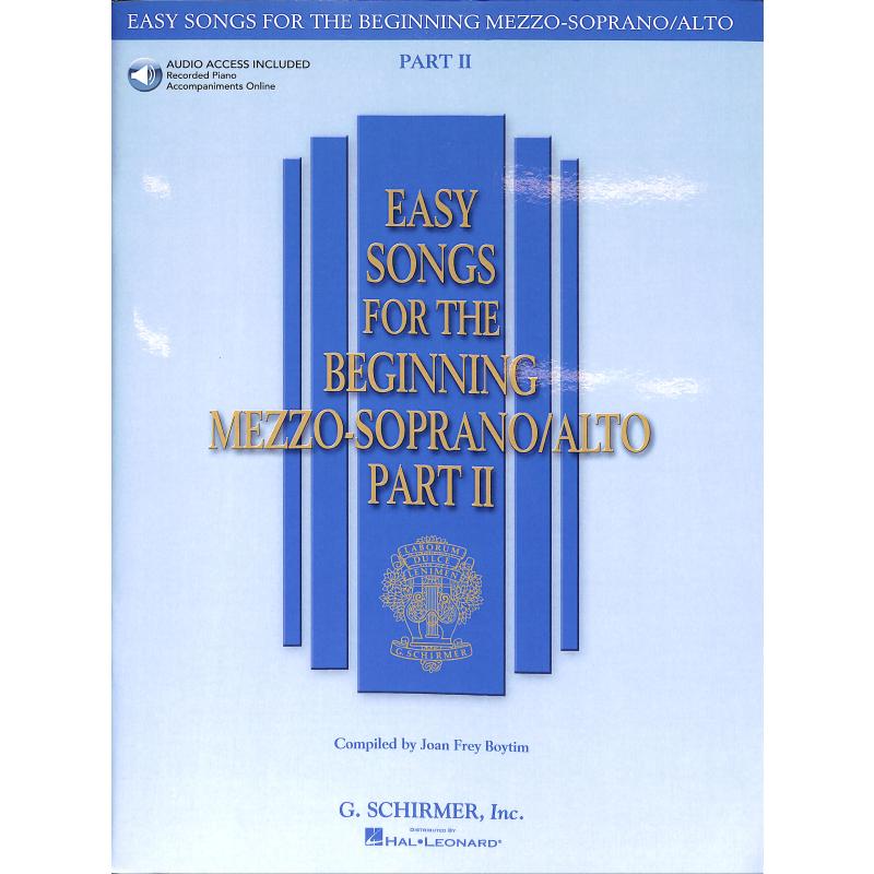 Titelbild für HL 50486243 - Easy songs for the beginning Mezzo Soprano / Alto 2