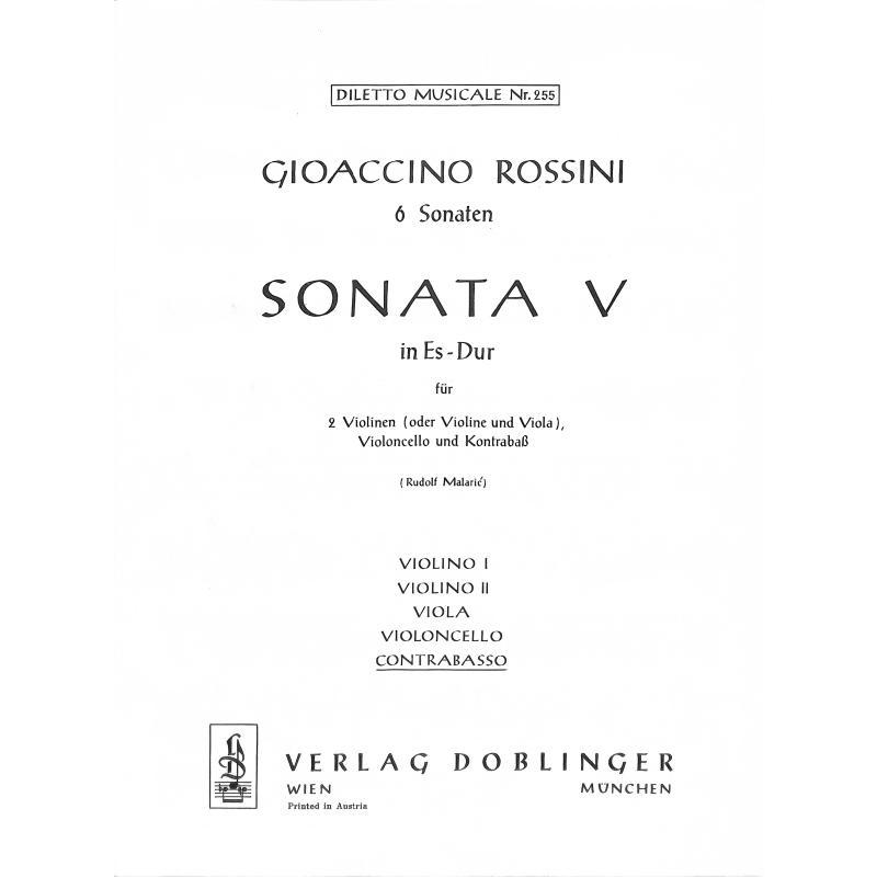 Titelbild für DM 255-KB - Sonate 5 Es-Dur (6 Sonaten)