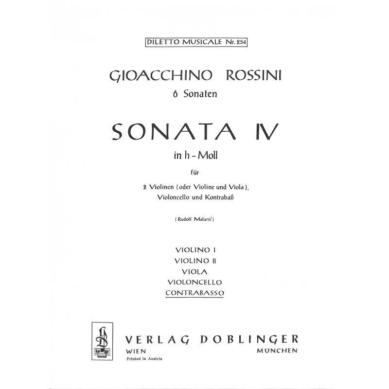 Titelbild für DM 254-KB - Sonate 4 B-Dur (6 Sonaten)