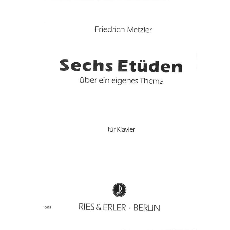 Titelbild für RE 10075 - 6 Etüden