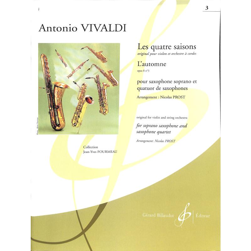 Titelbild für BILL 9829 - Concerto F-Dur op 8/3 RV 293 P 257 F 1/24 (L'autumno - der Herbst) | H