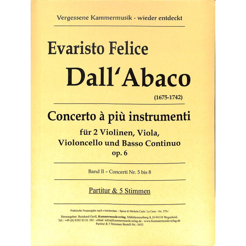 Titelbild für KMV 5452 - Concerto a piu istrumenti F-Dur op 6/5 | Concerto a piu istrumenti D-D