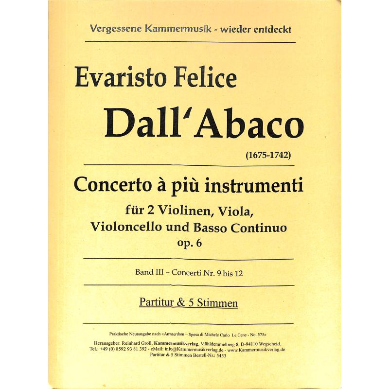 Titelbild für KMV 5453 - Concerto a piu istrumenti B-Dur 6/9 | Concerto a piu istrumenti C-Dur 