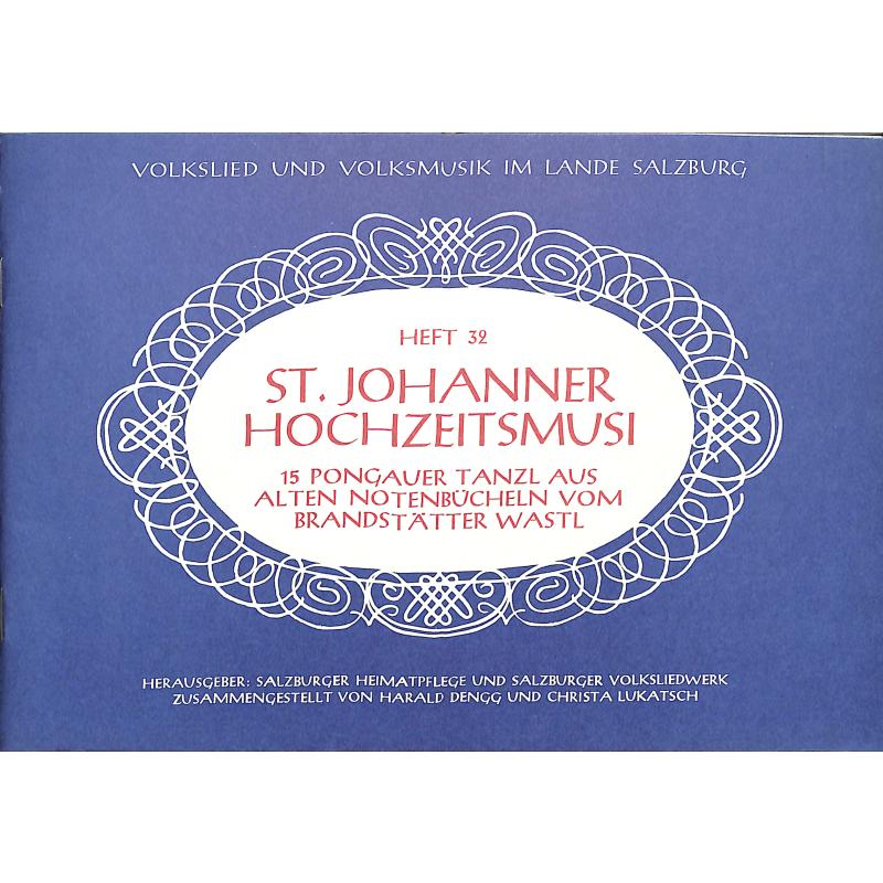 Titelbild für VVS 32 - St Johanner Hochzeitsmusi