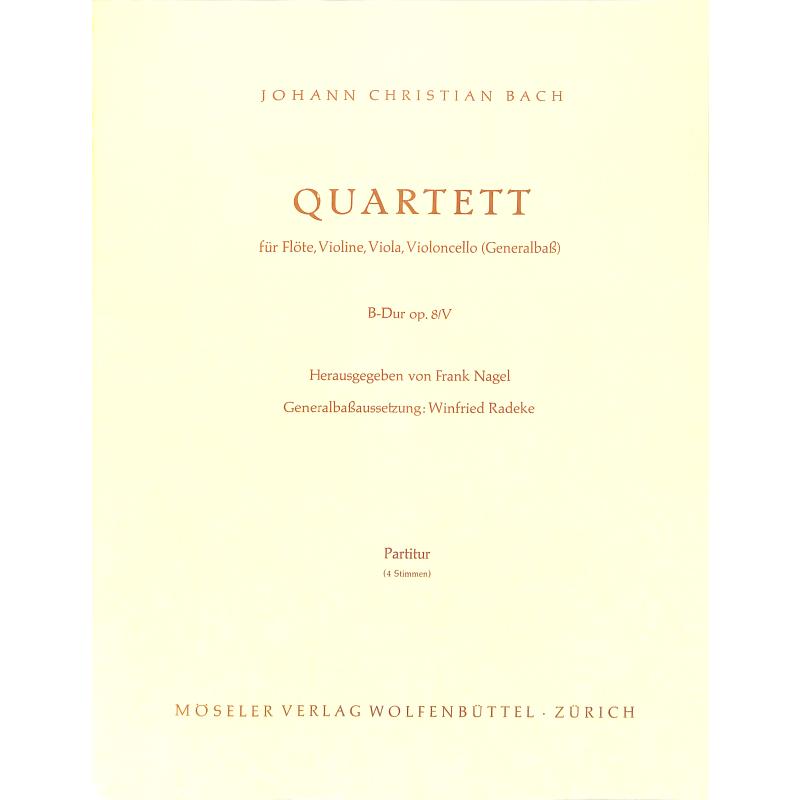 Titelbild für M 14002 - Quartett B-Dur op 8/5