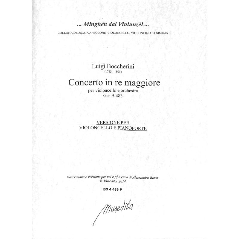 Titelbild für MUSEDITA -BO4483-P - Konzert D-Dur