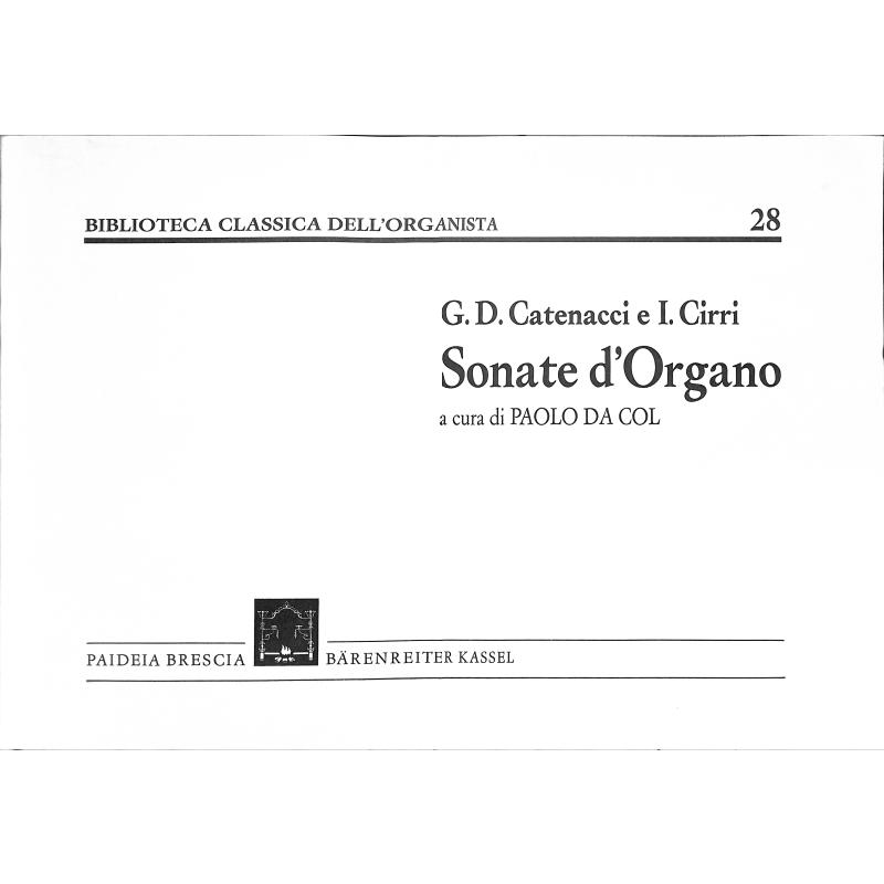 Titelbild für ARMELIN -BCO-028 - SONATE D'ORGANO | Sonaten