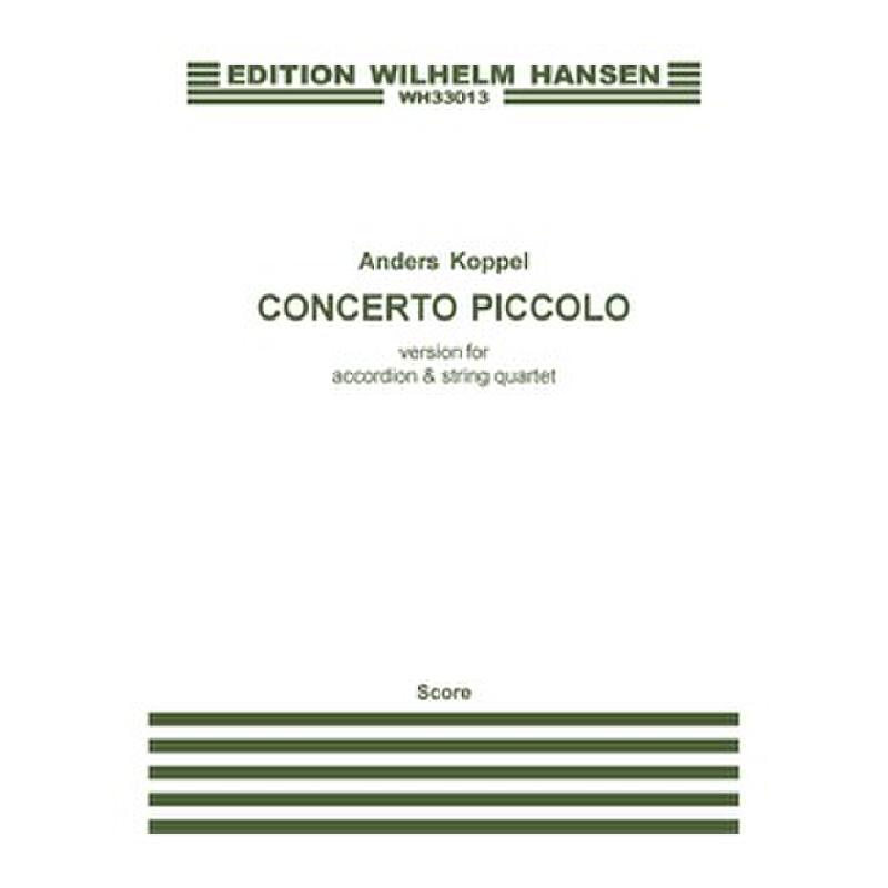Titelbild für WH 33013 - Concerto piccolo