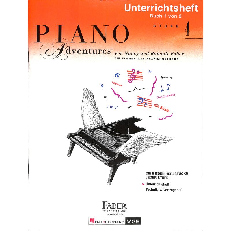 Titelbild für HL 244169 - Piano adventures 4 - Unterrichtsheft 1/2