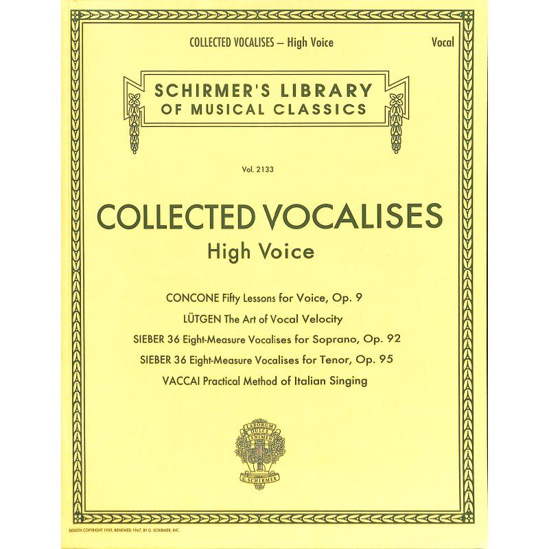 Titelbild für HL 50600767 - Collected Vocalises