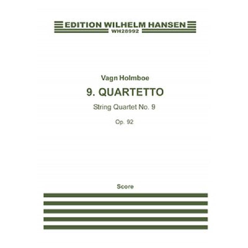 Titelbild für WH 28992 - Quartett 9 op 92