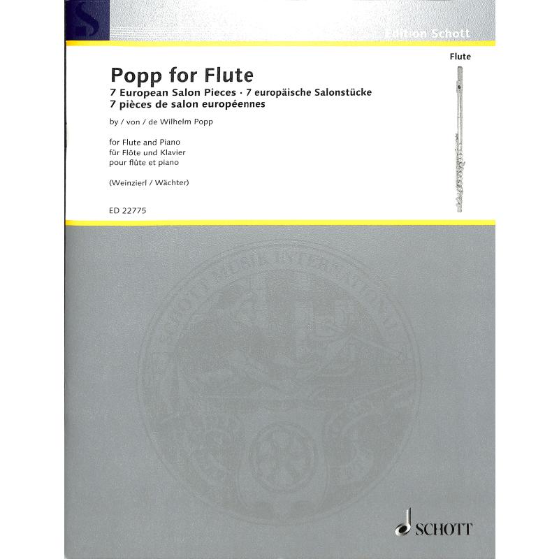 Titelbild für ED 22775 - Popp for Flute | 7 europäische Salonstücke