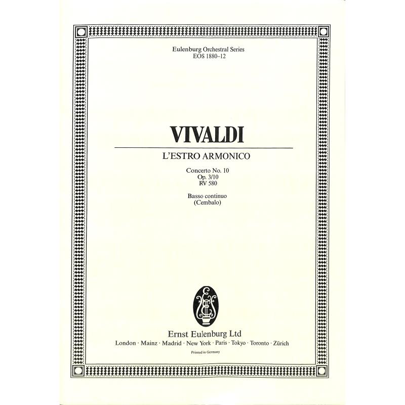 Titelbild für EOS 1880-12 - Concerto grosso h-moll op 3/10 RV 580 F 4/10 PV 148 T 415