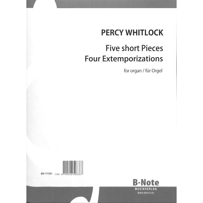 Titelbild für BNOTE -BN17381 - 5 short pieces | 4 Extemporizations