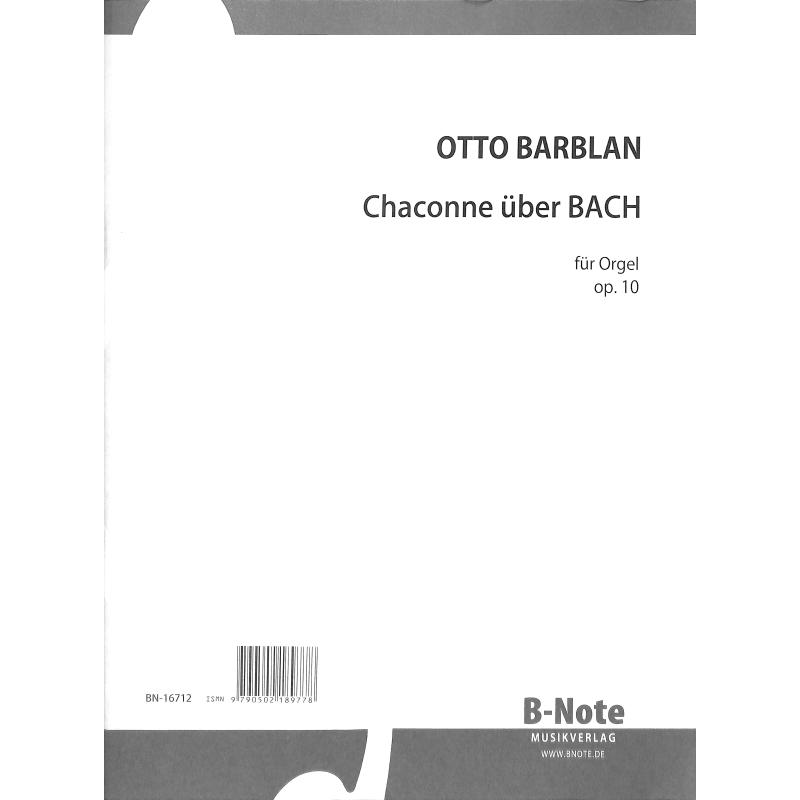 Titelbild für BNOTE -BN16712 - Chaconne über BACH op 10