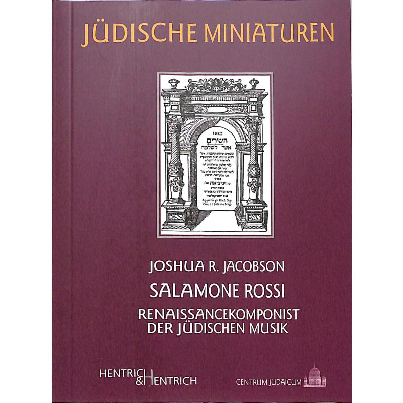 Titelbild für 978-3-95565-186-2 - Jüdische Miniaturen | SALAMONE ROSSI