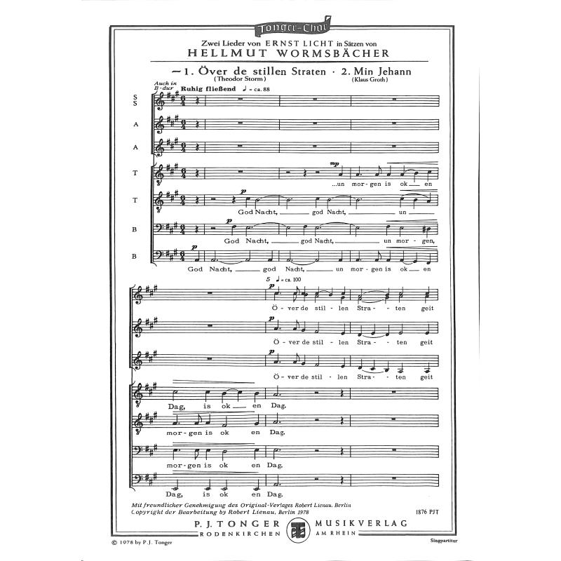 Titelbild für PJT 1876-1 - 2 Lieder