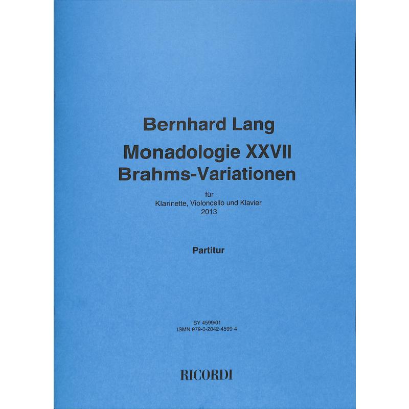 Titelbild für SY 4599-01 - Monadologie 27 (Brahms Variationen)