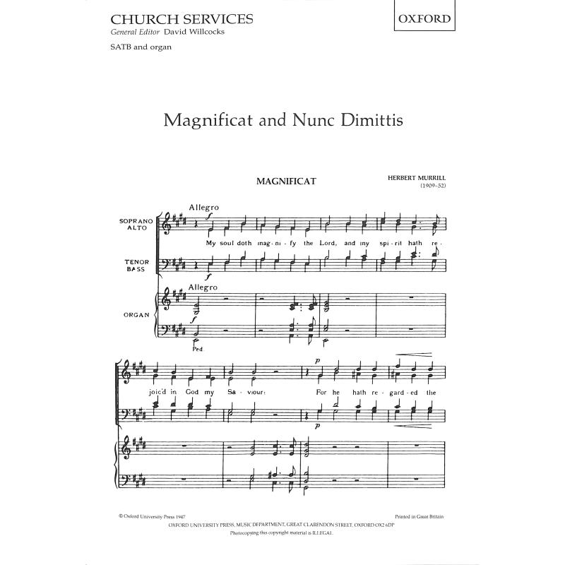 Titelbild für 978-0-19-351547-5 - Magnificat + Nunc dimittis