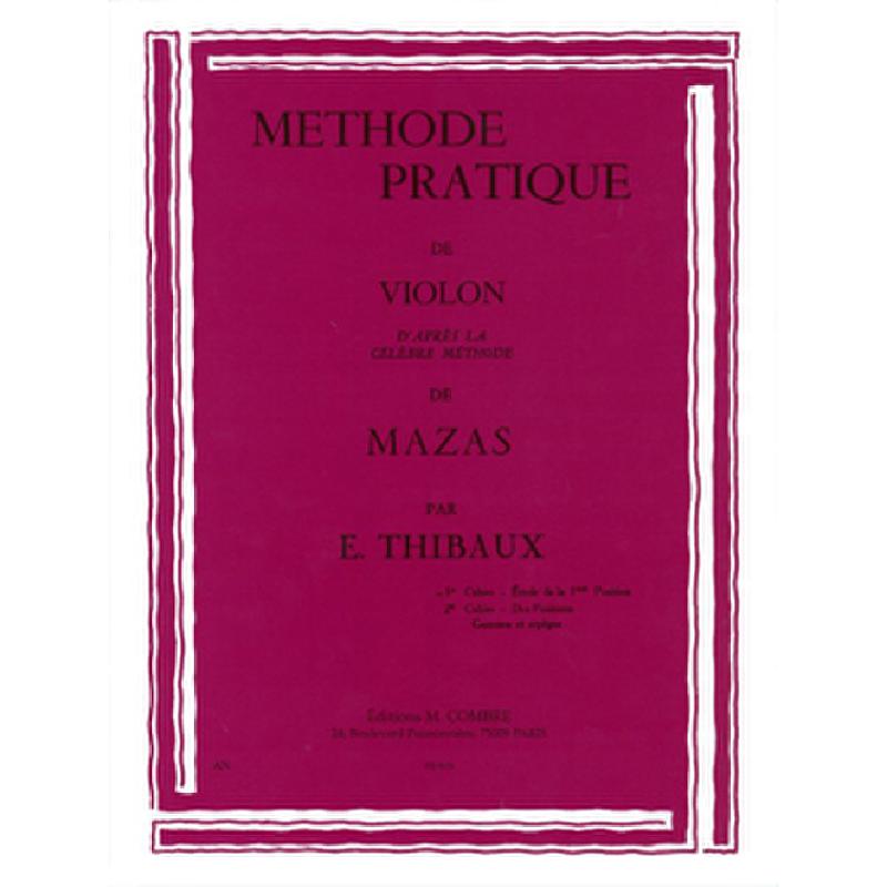 Titelbild für COMBRE 05151 - Methode d'apres Mazas 1