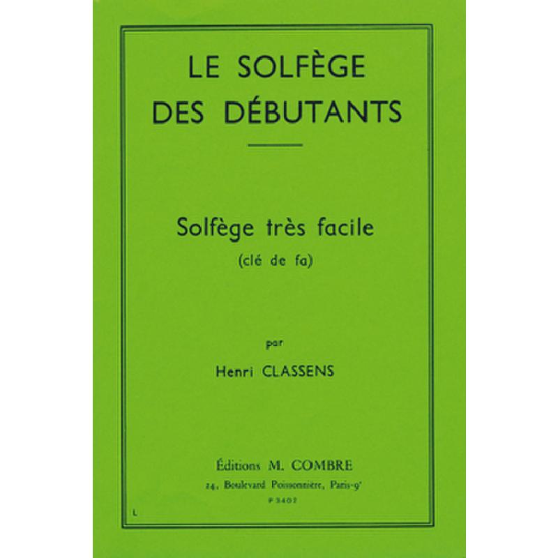 Titelbild für COMBRE -P3402 - Le solfege des debutants
