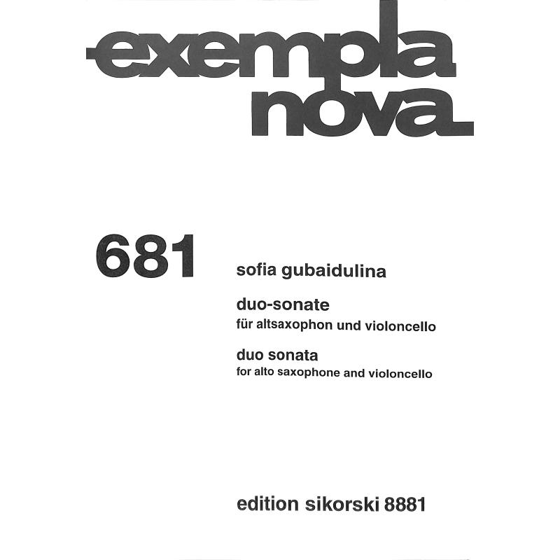 Titelbild für SIK 8881 - Duo Sonate