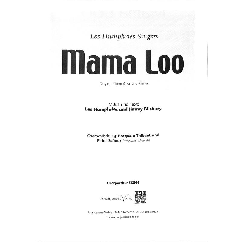 Titelbild für ARRANG -SG804 - Mama Loo