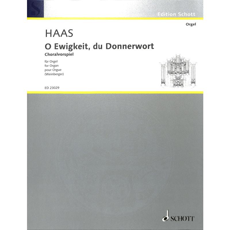 Titelbild für ED 23029 - O Ewigkeit du Donnerwort