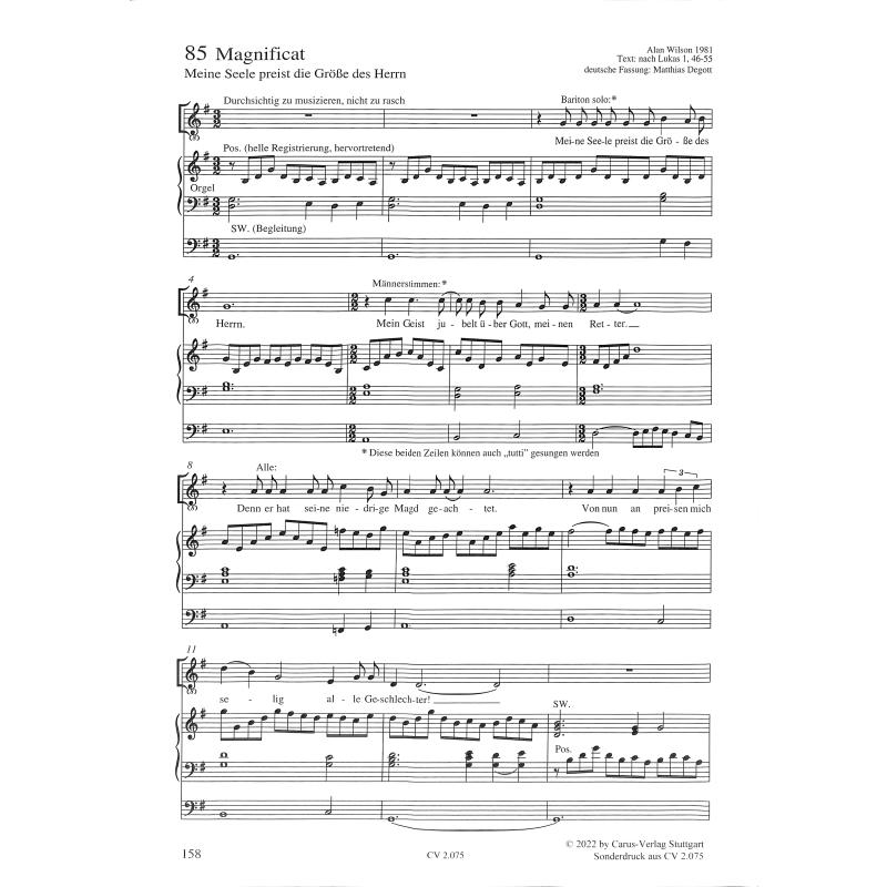 Titelbild für CARUS 82075-85 - Magnificat