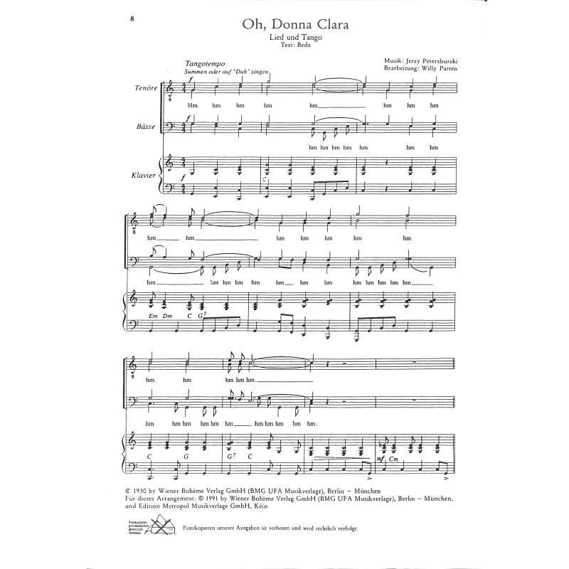Titelbild für METEMB 860-KLAV - Oh Donna Clara