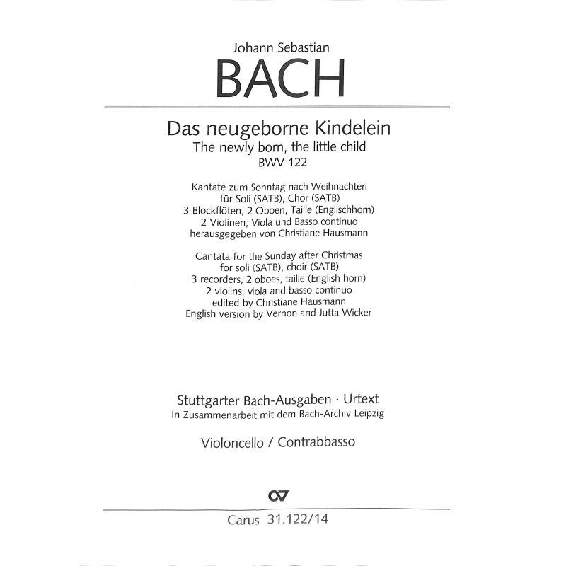 Titelbild für CARUS 31122-14 - Das neugeborne Kindelein BWV 122