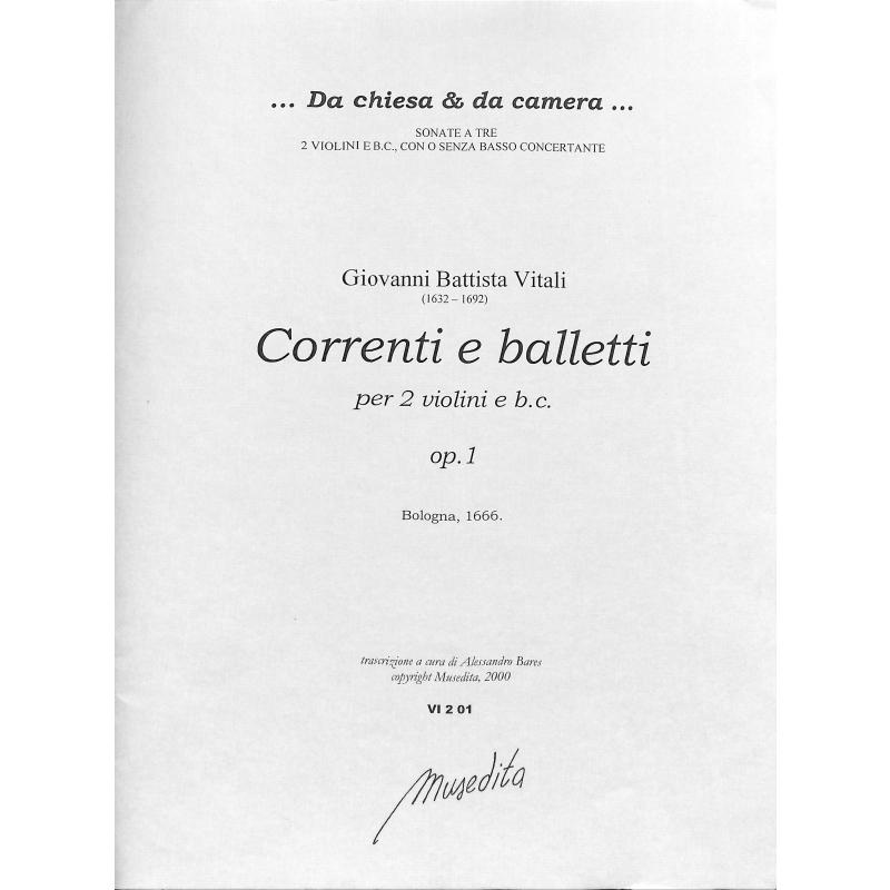 Titelbild für MUSEDITA -VL201 - Correnti e balletti op 1