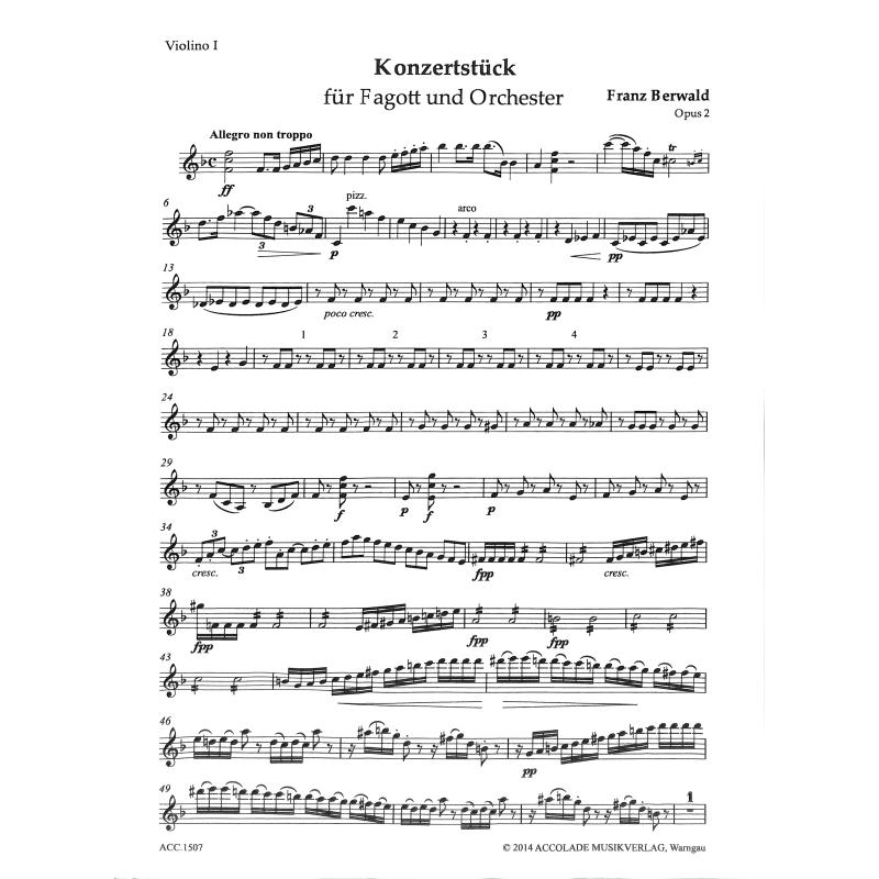 Titelbild für ACCOLADE 1507-O - Konzertstück F-Dur op 2