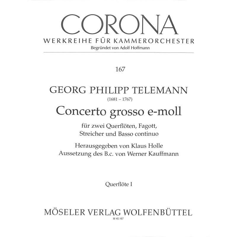 Titelbild für M 40167-01 - Concerto grosse e-moll TWV 52:E2
