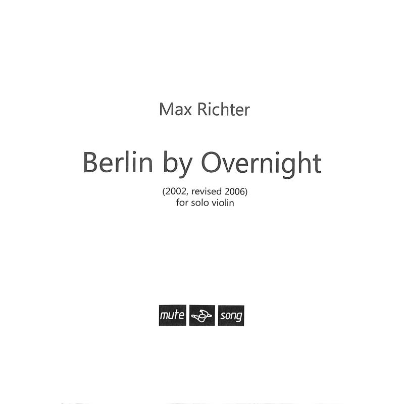 Titelbild für CH 87802 - Berlin by Overnight