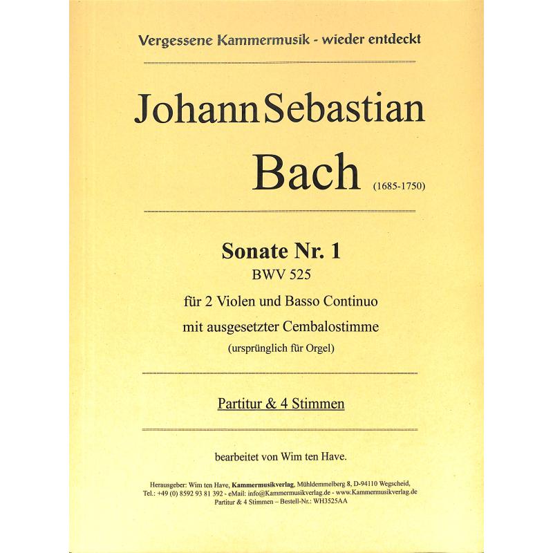 Titelbild für KMV -WH3525AA - Sonate 1 BWV 525