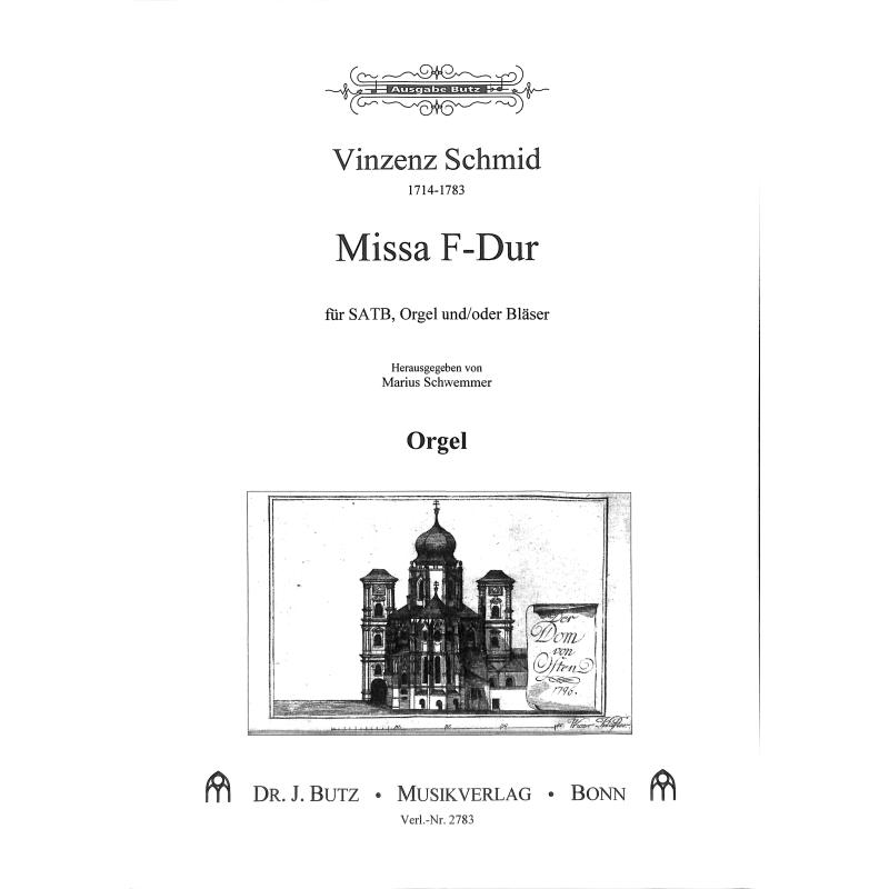 Titelbild für BUTZ 2783 -ORG - Missa F-Dur