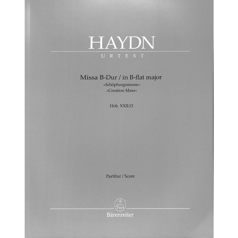 Titelbild für BA 4656-02 - Missa B-Dur Hob 22/13 (Schöpfungsmesse)
