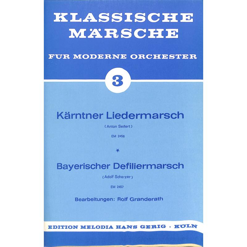 Titelbild für HGEM 2456-SO - Kärntner Liedermarsch | Bayerischer Defiliermarsch