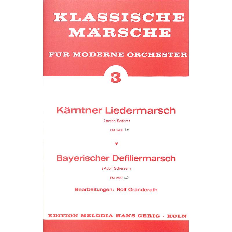 Titelbild für HGEM 2457-SO - Bayrischer Defiliermarsch | Kärntner Liedermarsch