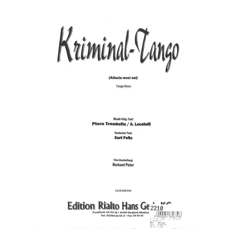 Titelbild für HGR 428-MCH - Kriminal Tango