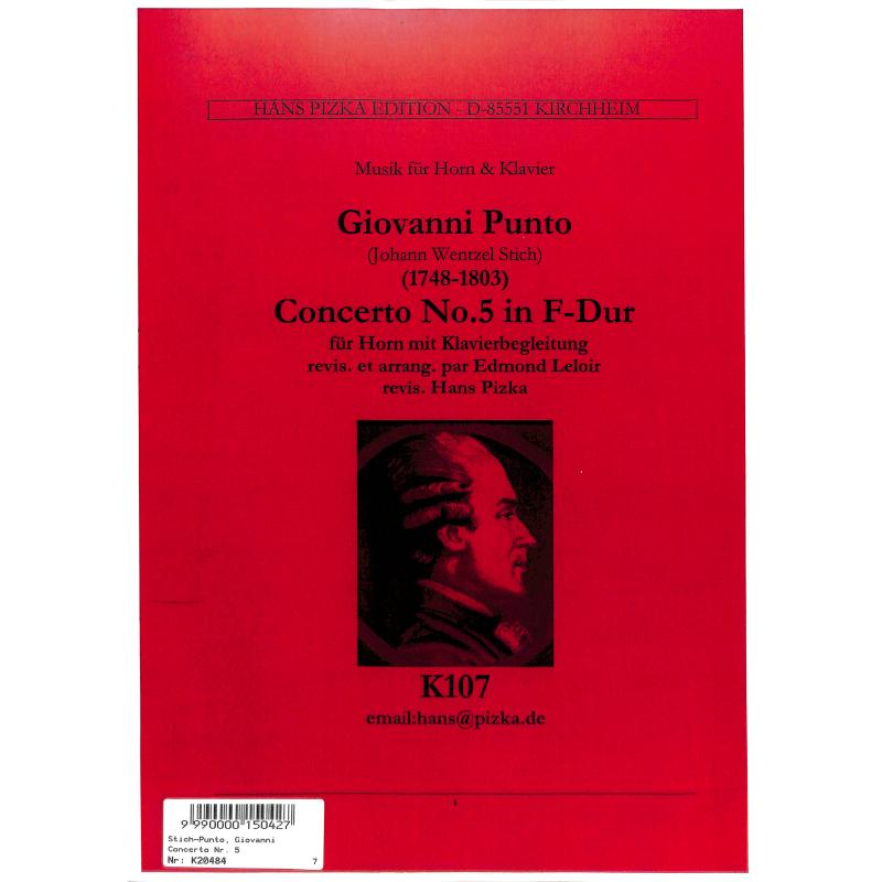 Titelbild für PIZKA -K107 - Konzert 5 F-Dur
