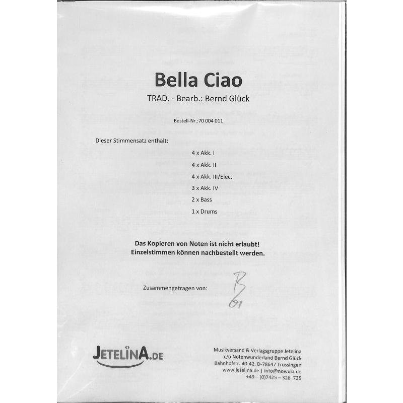 Titelbild für JETELINA 70004011 - Bella ciao